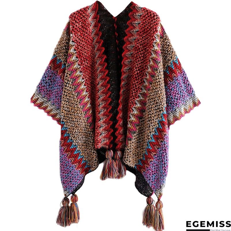 Women's  Casual V neck Half Sleeve Multicolor  Sweater | EGEMISS