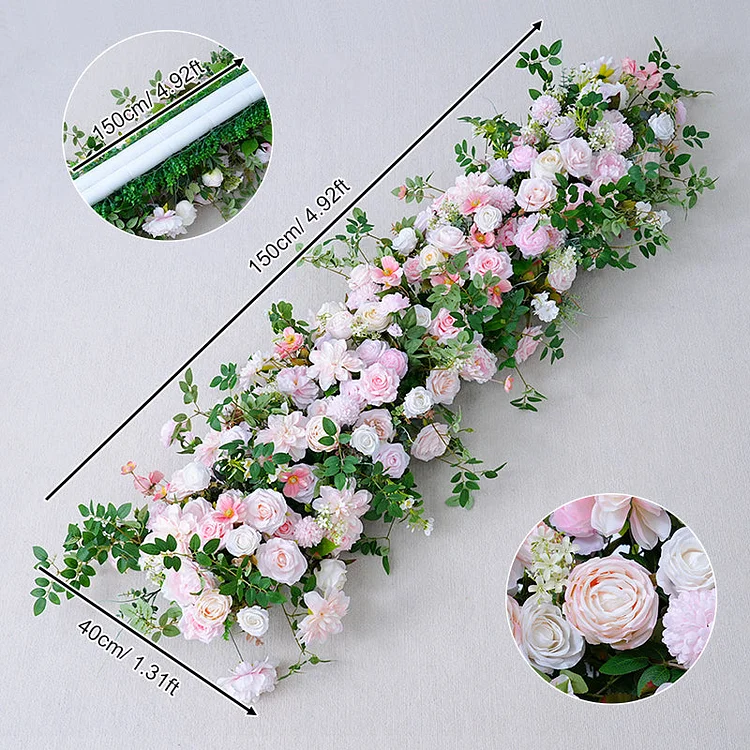 A8700 Pink Rose Peony Greenery Floral Arrangement