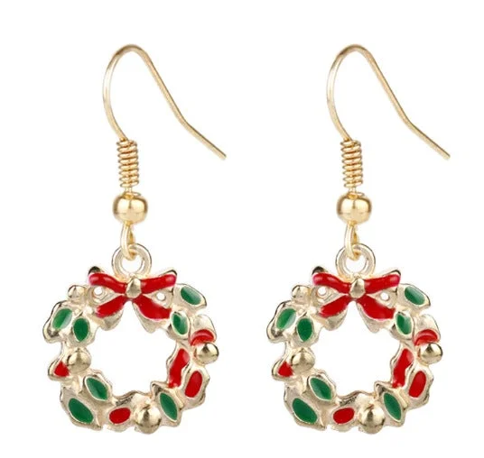 Tinyname&reg; Santa Claus Elk Snowflake Creative Earrings