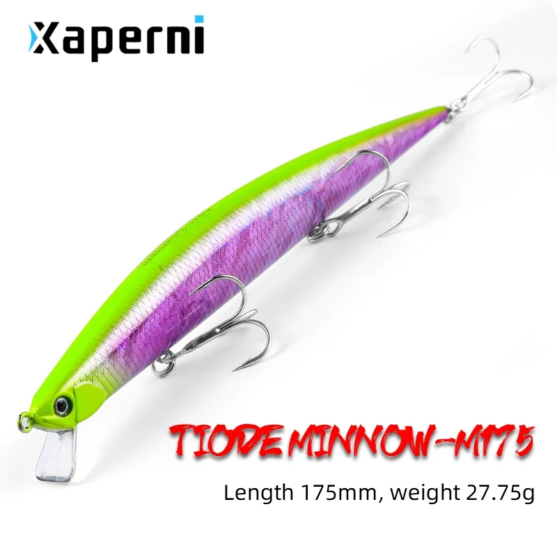 Xaperni 175mm 27.7g professional quality fishing lures hard bait flaoting slim quality wobblers minnow  Artificial Bait Tackle