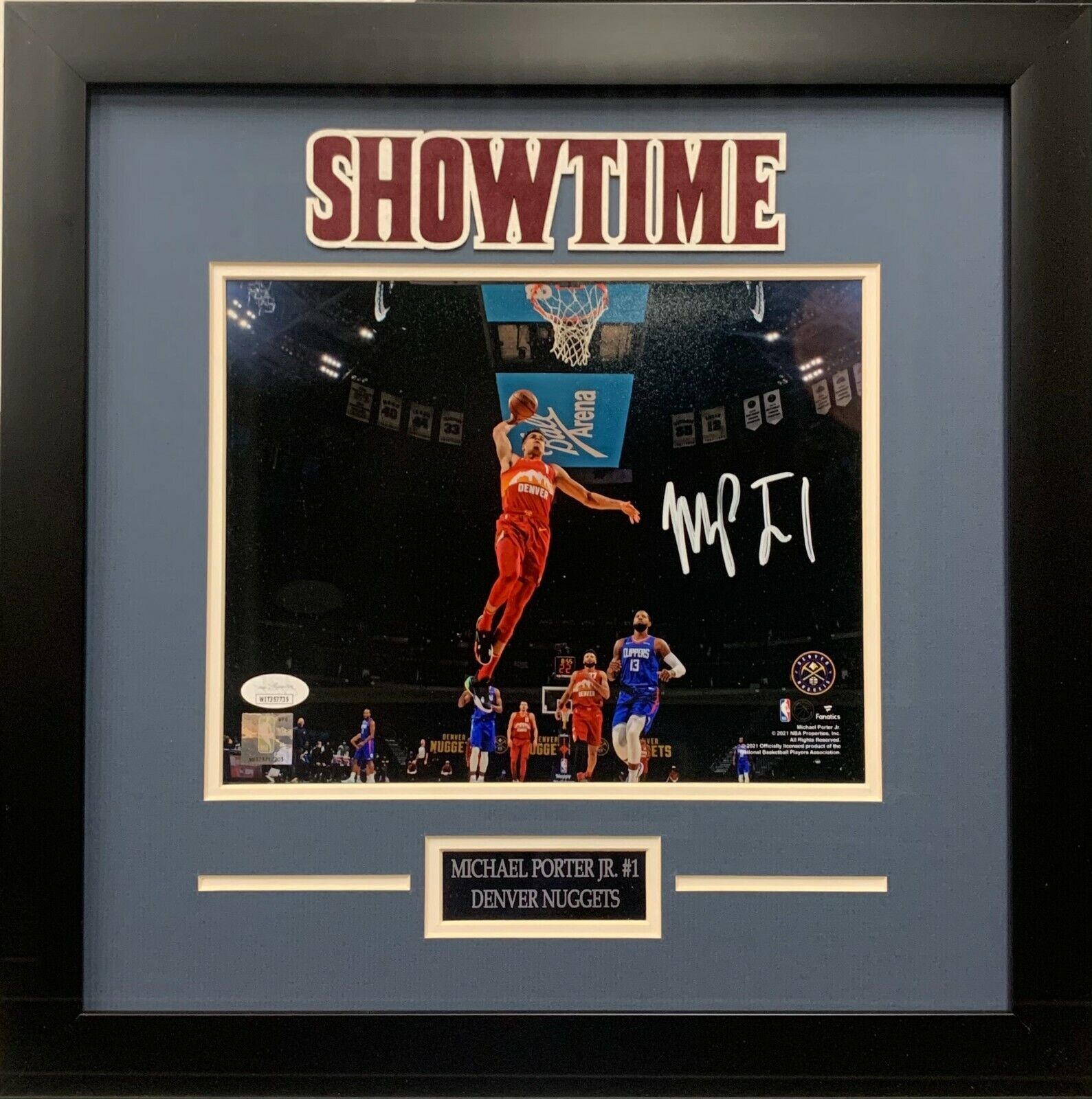 Michael Porter Jr. autographed framed 8x10 Photo Poster painting NBA Denver Nuggets JSA COA