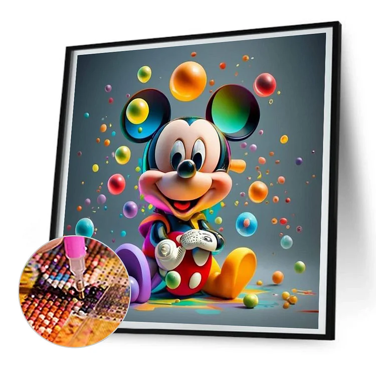 2Pcs Diamond Painting Coaster Kit Diy 5D Disney Cartoon Cute