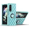 2022 Luxury Argyle Leather Cover With Ring Holder For Samsung Galaxy Z Fold 3 Flip 3 5G