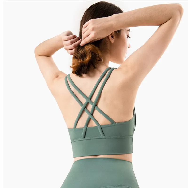 deep jade sports bra with built in padding