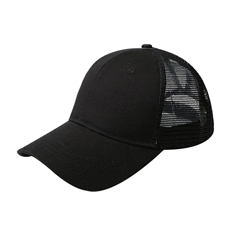 2023 Ponytail Baseball Cap Summer Women Adjustable Messy Cap Casual Cotton Girl Mesh Cap
