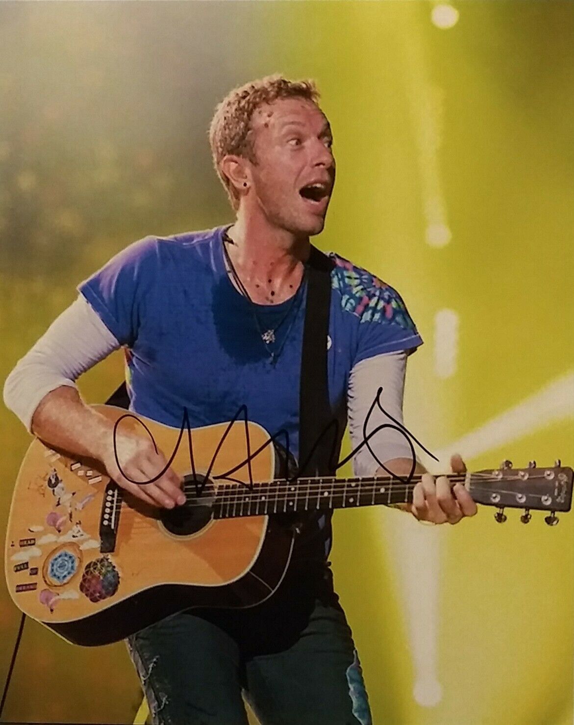 Chris Martin signed 8x10