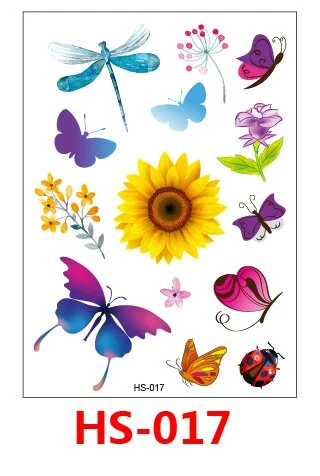 Tattoo Stickers Butterfly Animal Temporary Fake Tattoos Paste on Face Arm Leg for Children Body Art tattoo stickers