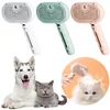 3 in 1 Pet Steam Brush with Release Button Pet Spray Hair Removal Comb Cat Brush