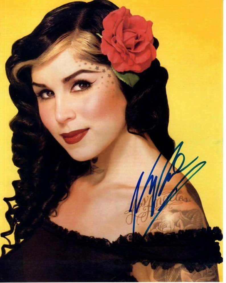 Kat von d signed autographed Photo Poster painting tattoo artist