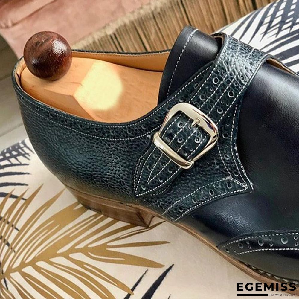 Men's Fashion Buckle Leather Brogue Shoes | EGEMISS