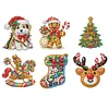 6Pcs DIY Christmas Biscuit Acrylic Diamond Painting Fidget Magnet