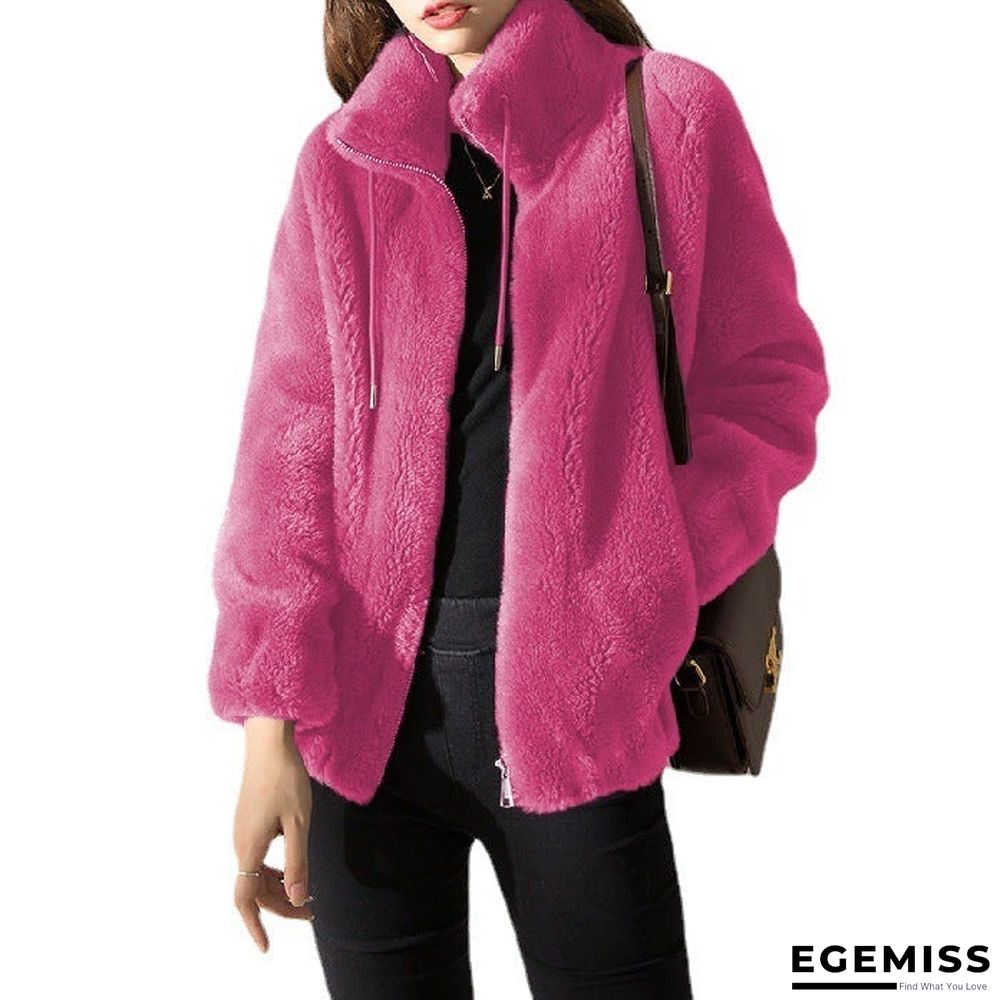Autumn and Winter Stand Collar Cardigan Women's Coat | EGEMISS