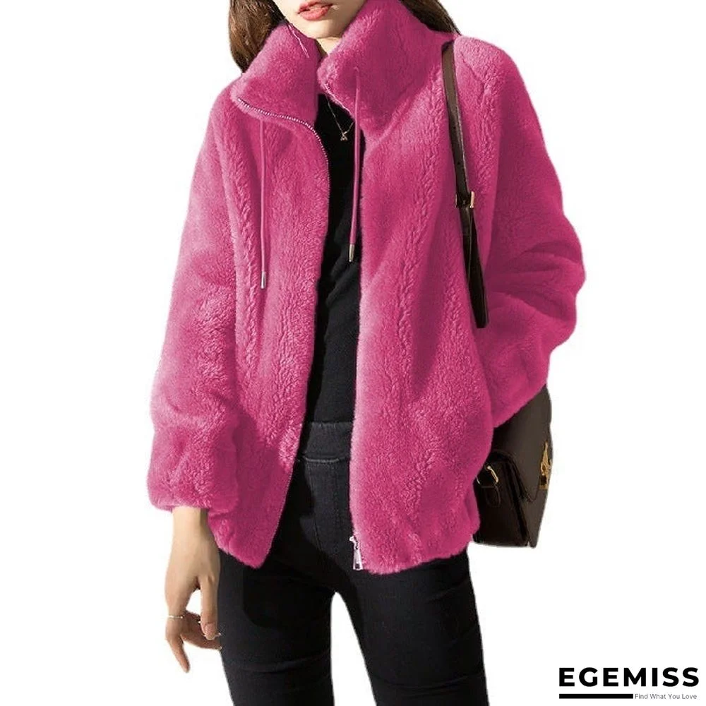 Autumn and Winter Stand Collar Cardigan Women's Coat | EGEMISS