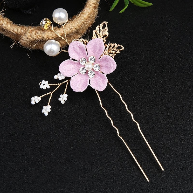 Vintage Golden Leaf Updo Hair Comb Headdress Handmade Bridal Embellished Headdress Flower Comb Hairpin Bridal Accessories