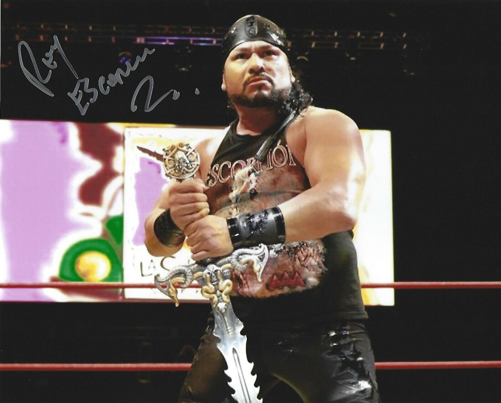 Rey Escorpion Signed 8x10 Photo Poster painting CMLL AAA Lucha Libre Wrestling Picture Autograph