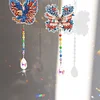 2Pcs uns Unabhängigkeitstag Kristall Sonnenfänger - 5d DIY Handwerk Anhänger