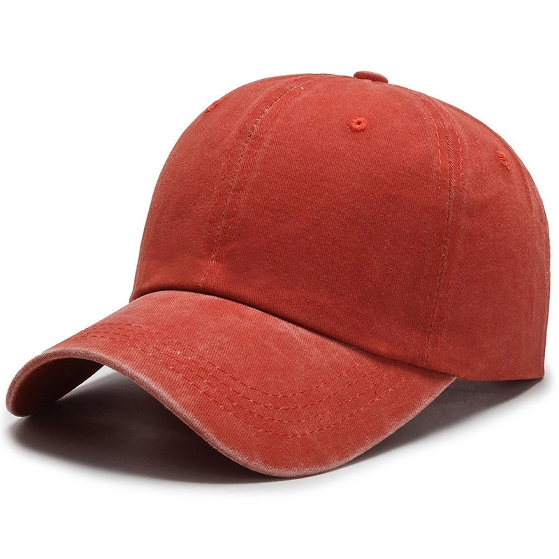 Washed Cloth Light Plate Solid Color Cap Men’s Old Casual Women’s Retro Spring And Autumn Sunshade Baseball Hat