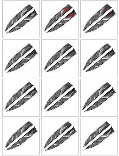 Body Side Mark Modification Decorative Stickers(2PCS)