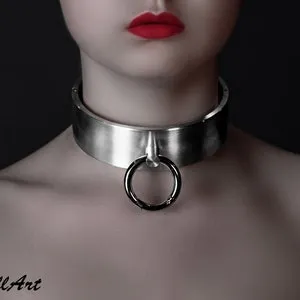 pornhint Pornhint Metal O-ring Collar For Female Bondage Choker For Men Slave O ring Collar BDSM Necklace For Submissive Jewelry Accessory For Dominant Play
