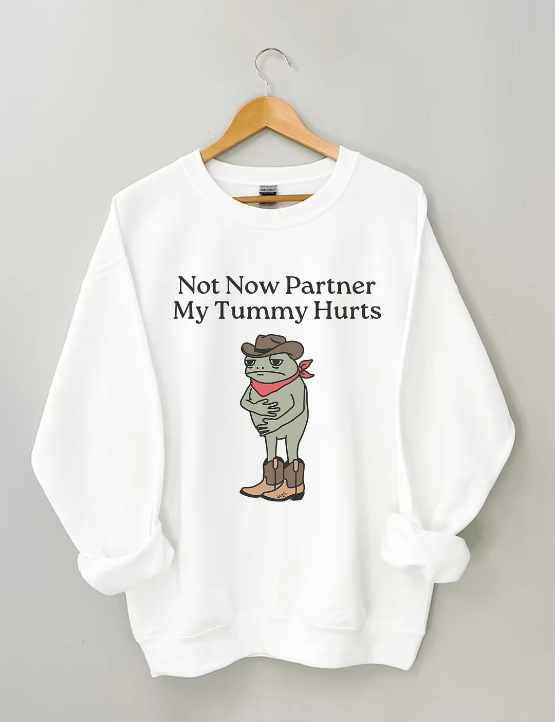 Not Now Partner My Tummy Hurts Sweatshirt