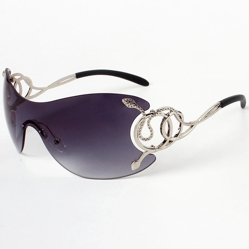 Hip-hop Streetwear Solid Color Pc Square Frameless Women’s Sunglasses