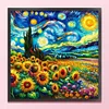 Starry Sky Sunflower - 18CT Counted Cross Stitch - 50*50cm - Flower