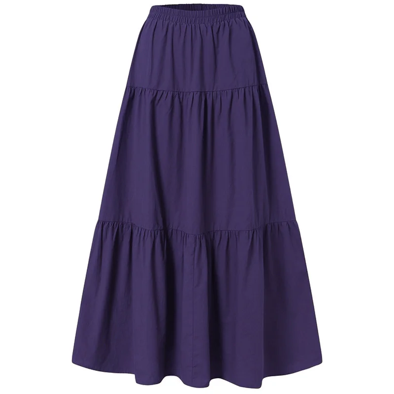 Women's Y2K Vintage Fairycore Aesthetic High Waist Elegant Pleated Long Skirt