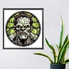 >SALE<5D DIY Full Round Drill Diamond Painting Halloween Stained Glass Home Decor