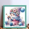 Gnome Knitting A Sweater-11CT Stamped Cross Stitch 45*45cm/17.72*17.72in