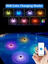 Solar Powered Pool Chlorine Floater with Colorful Lights for Nighttime Ambiance