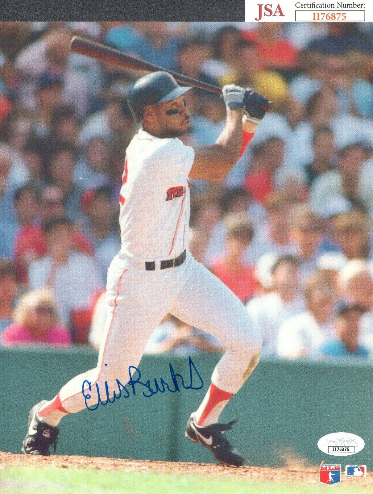 JSA Ellis Burks Autographed Signed AUTO 8x10 Photo Poster painting Boston Red Sox TRB 463