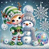 Diamond Painting - Partial Special Shaped Drill - Winter Snowman(Canvas|30*30cm)