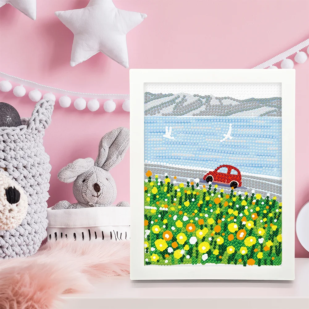 DIY Landscape Full Drill Diamond Painting for Beginners(Canvas|15*20cm)【with Plastic Frame】