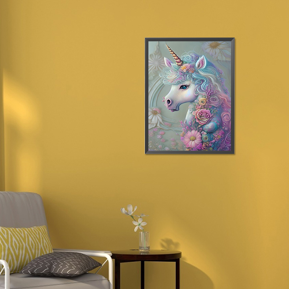 Diamond Painting - Full Round - Unicorn(30*40cm)-953497.01