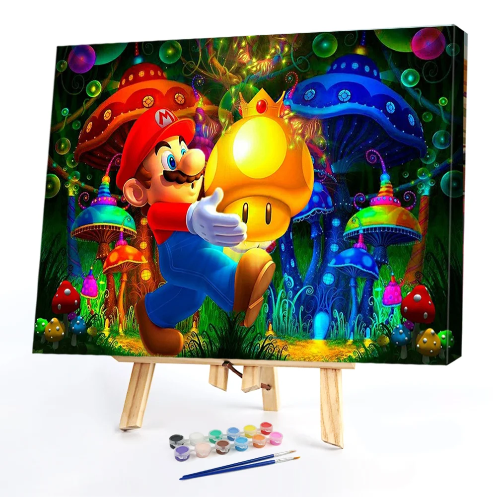 Mario-Paint by Numbers Acrylic Painting 40*50CM