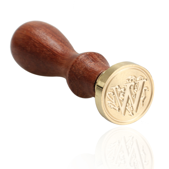 

Alphabet Letter W Retro Wood Sealing Wax - Wax Seal Stamp, 501 Original