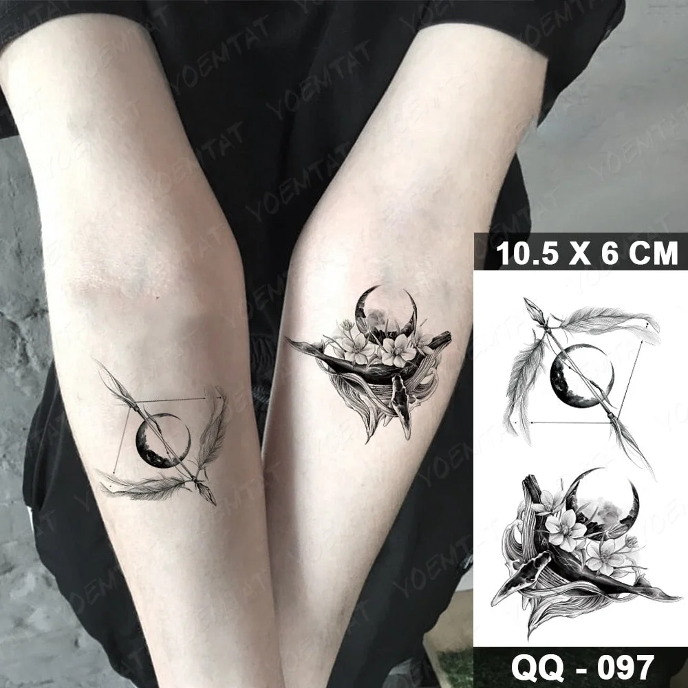 Waterproof Temporary Tattoo Sticker Cloud Lightning Magic Flash Tatoo Small Cute Crystal Hand Wrist Fake Tatto For Body Art