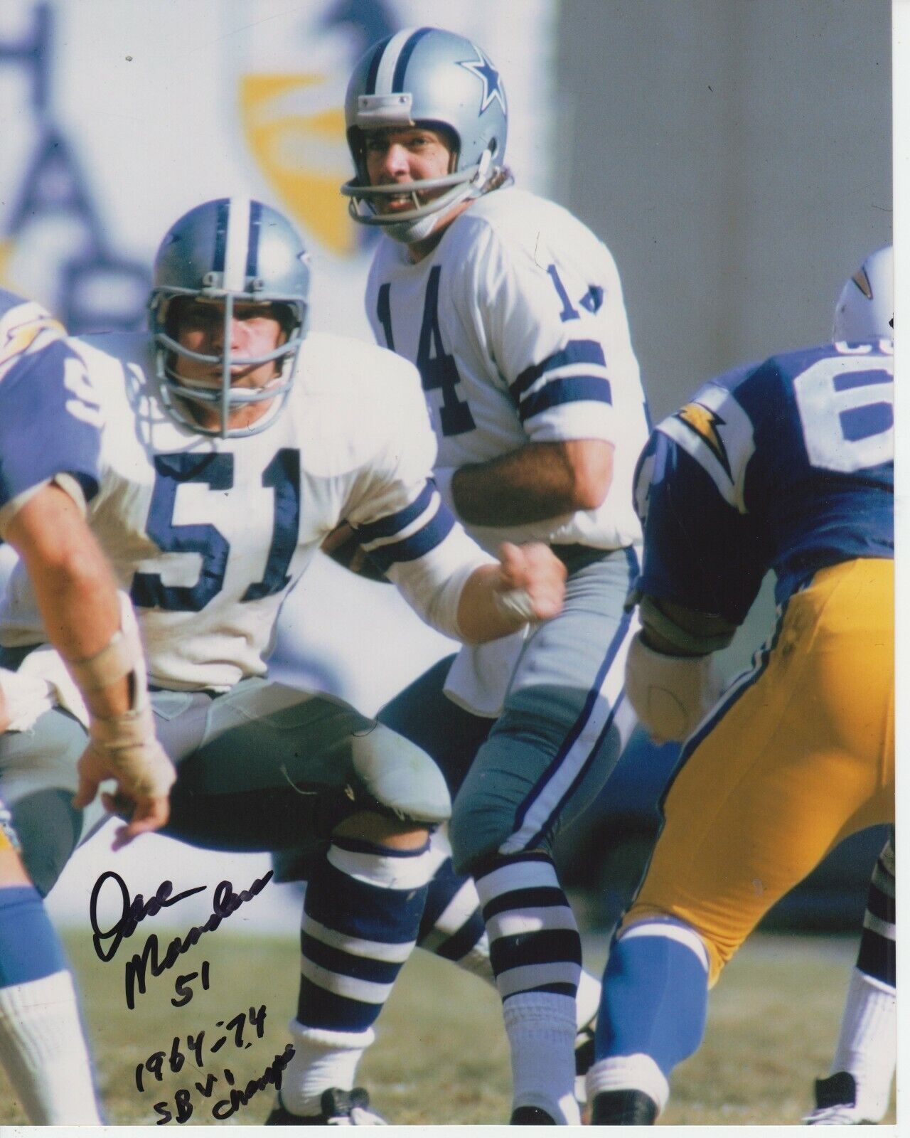 Dave Manders 8x10 Signed Photo Poster painting w/ COA Dallas Cowboys #1