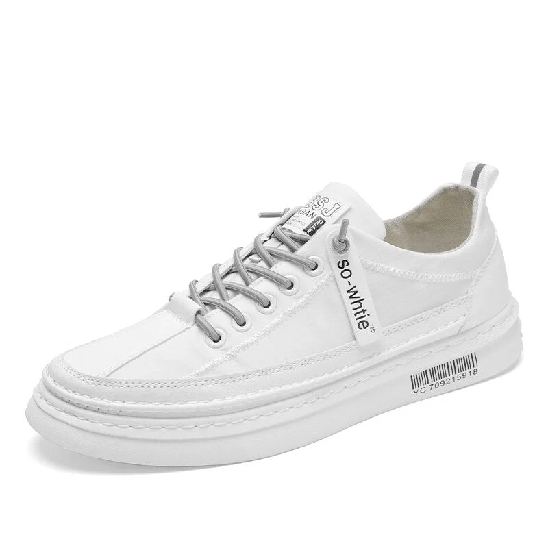 Nine o'clock Spring New Men's Canvas Shoes Trend Lace-up Male Flats Footwear All-match Casual Sneaker Comfortable Wear-resisting