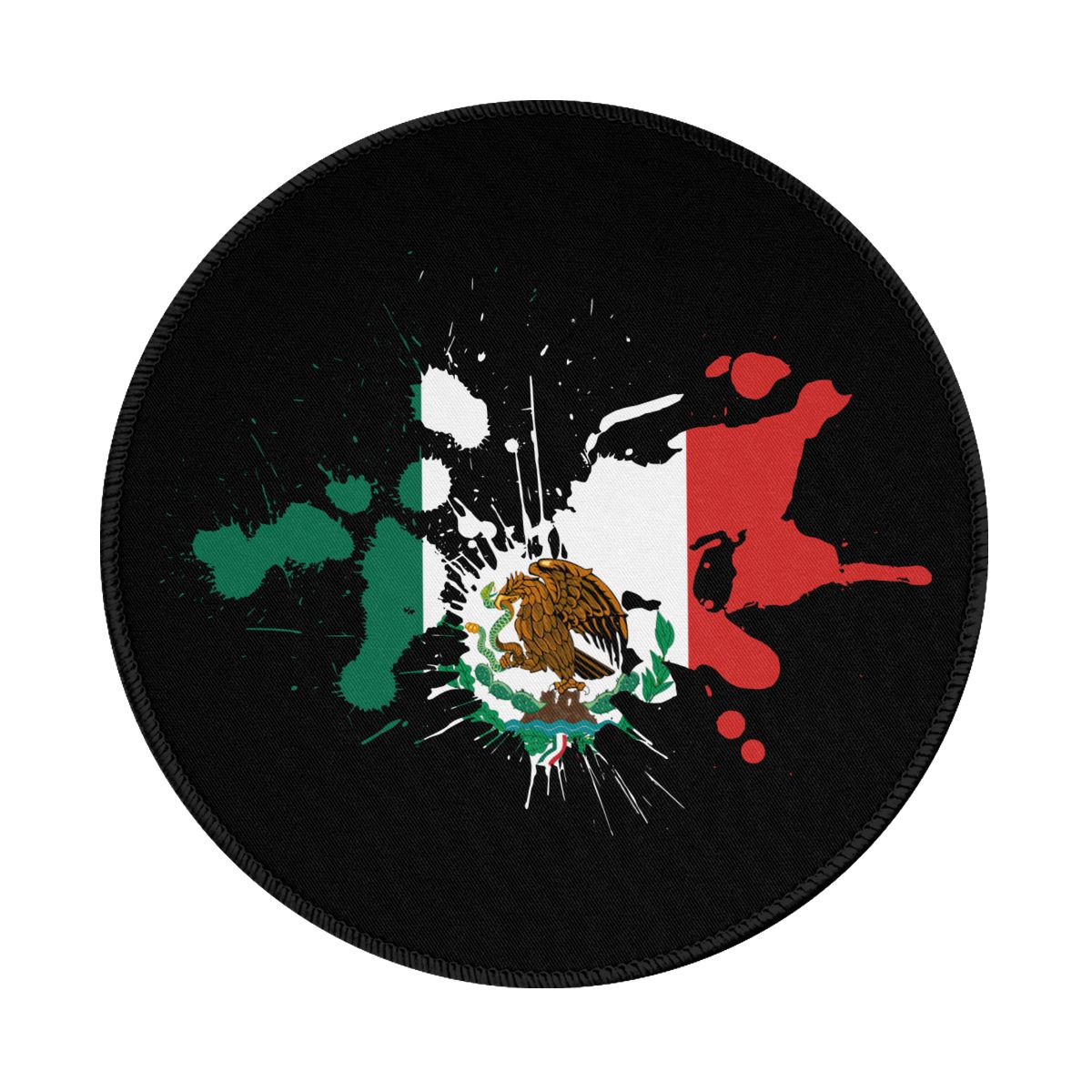 Mexico Ink Spatter Gaming Round Mousepad for Computer Laptop