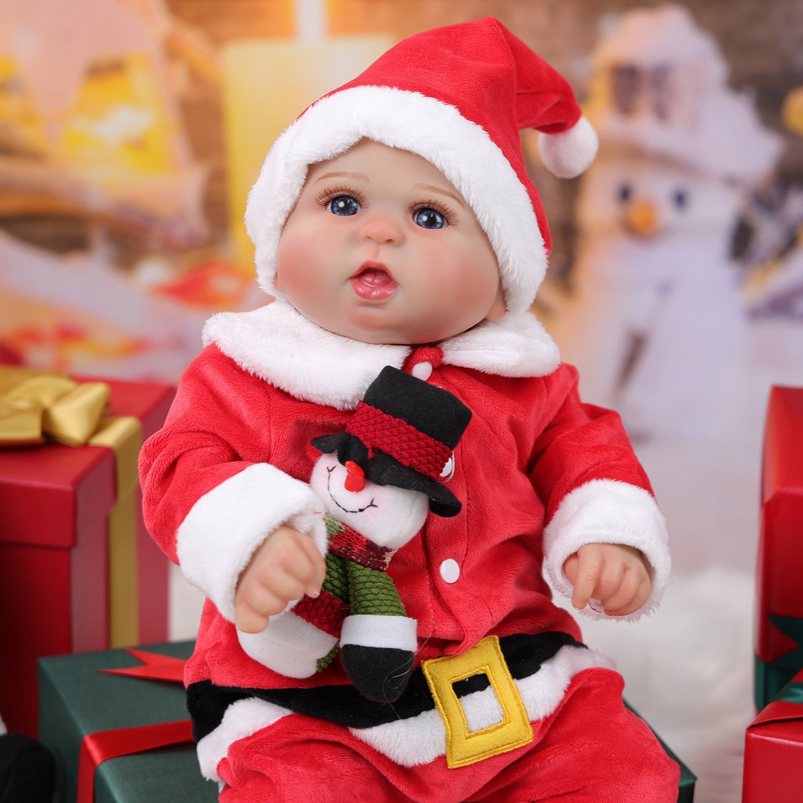 Babeside Christmas Smiling Reborn Baby Leen 20'' Little Infant Boy Best Gift for Kids Christmas Bailyn-Cloth Body