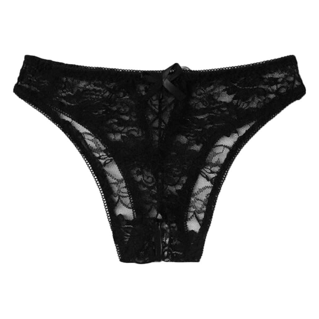 1PC Women Sexy Floral Lace Panties Lingerie Erotic Crotchless Underwear Ladies Briefs Solid Low Waist Underpants Intimates Brief