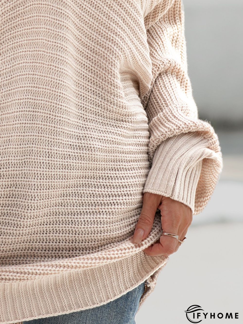 Long Sleeve Shirt Collar Sweet Knitted Sweater | IFYHOME