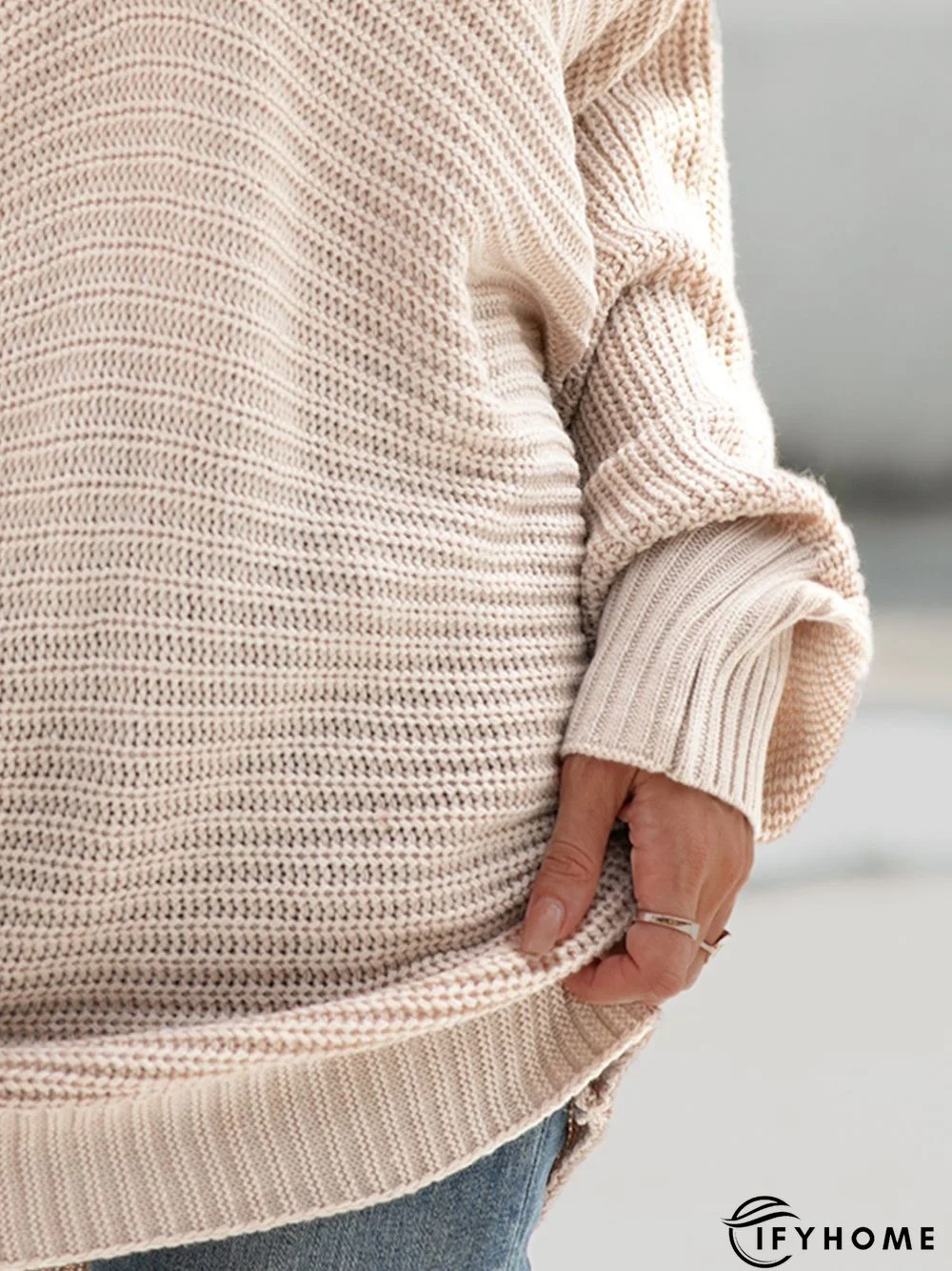 Long Sleeve Shirt Collar Sweet Knitted Sweater | IFYHOME