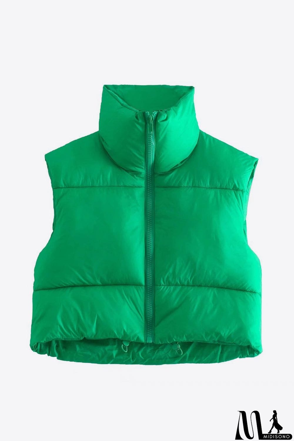 MidiSono - Zip-Up Drawstring Puffer Vest