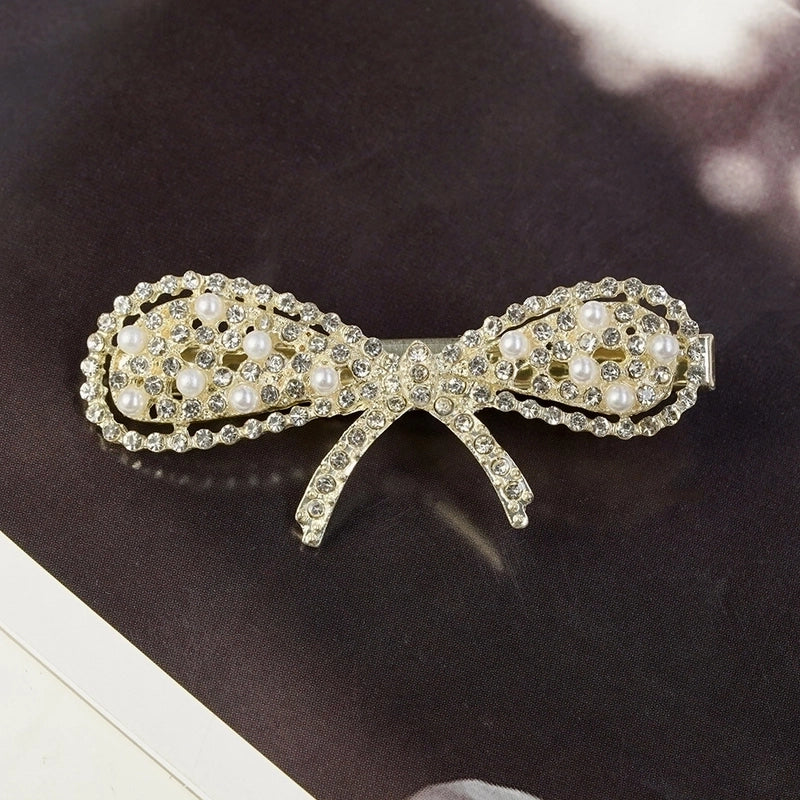 Fashion Starfish Flower Bow Knot Alloy Plating Inlay Rhinestones Hair Clip 1 Piece