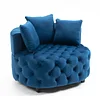 Cchcompanies Matthias Plush Velvet Barrel Chair with Solid Wood Legs - Available in 3 Colors