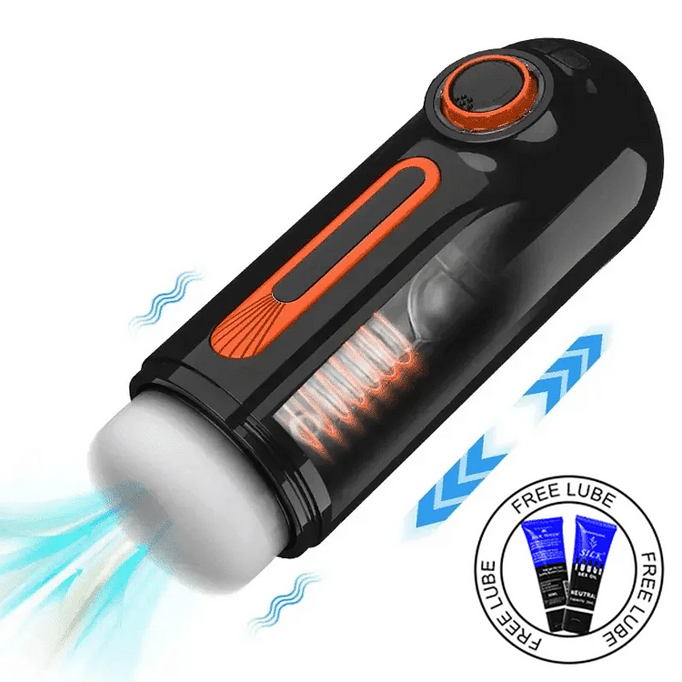 pearlsvibe -  6 In 1 Automatic Telescopic Sucker Heating Sounding Masturbation Cup