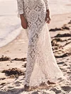 Lace Crochetgo Long Sleeves Column Bohemia Maxi Dress