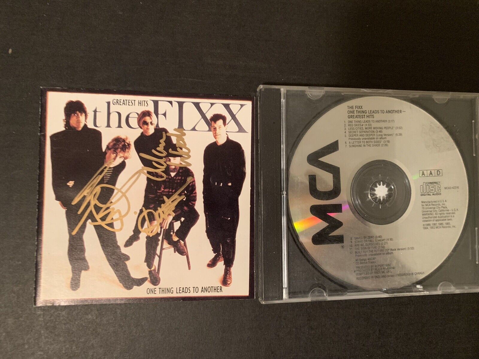 The Fixx Signed CD Auto